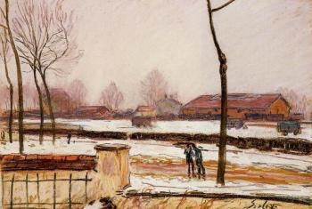 阿爾弗萊德 西斯萊 Winter Landscape, Moret 阿爾弗萊德 西斯萊 Winter Landscape, Moret